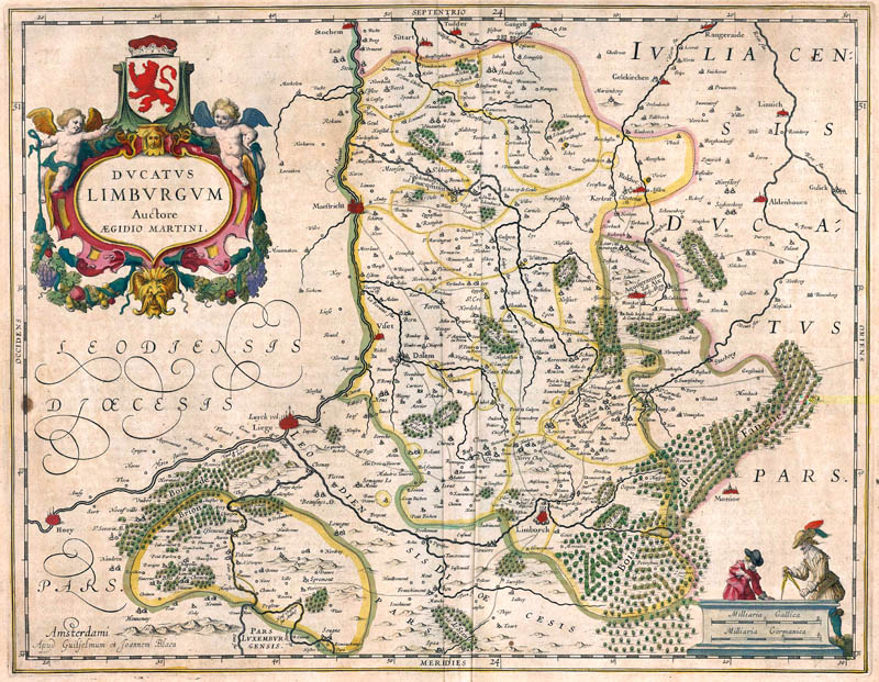 Limburgum ducatus Luik Maastricht 1645 Blaeu